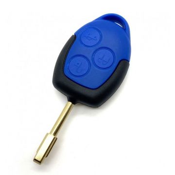 Ford 3-knops sleutelbehuizing - sleutelbaard rond met elektronica 434MHZ - 4D63 transponder - geschikt voor Ford Transit (model 2) ( P/N: 6C1T15K601AG - 1721051)