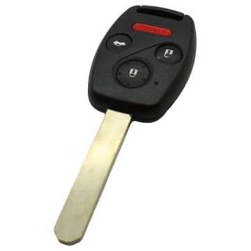 Honda 3-knops sleutelbehuizing met paniek knop - sleutelbaard recht met elektronica 433MHZ - ID48 transponder
