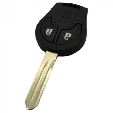 Nissan 2-knops sleutelbehuizing - sleutelbaard punt met elektronica 433MHZ - ID46 transponder