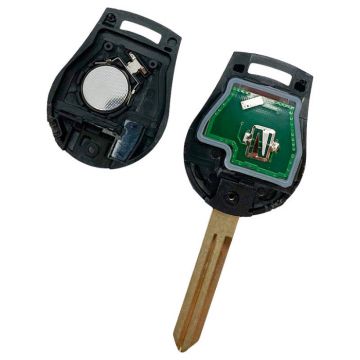 Nissan 3-knops sleutelbehuizing - sleutelbaard punt met elektronica 433MHZ - ID46 transponder Image