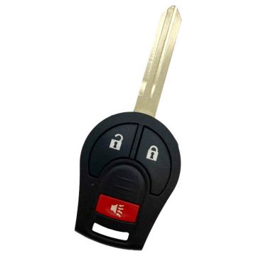 Nissan 3-knops sleutelbehuizing - sleutelbaard punt met elektronica 433MHZ - ID46 transponder Image