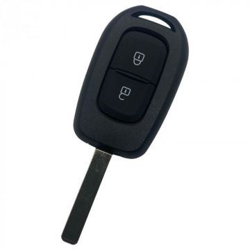 Dacia 2-knops sleutelbehuizing - sleutelbaard recht met elektronica 434MHZ - PCF7961 transponder