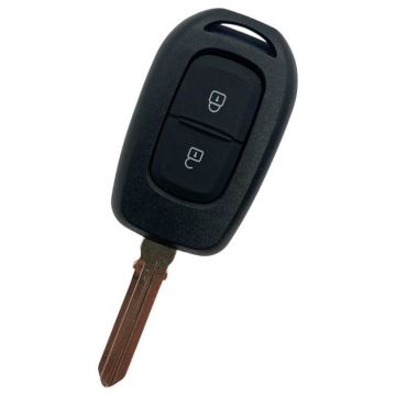 Renault 2-knops sleutelbehuizing - sleutelbaard punt met elektronica 434MHZ - PCF7961 transponder