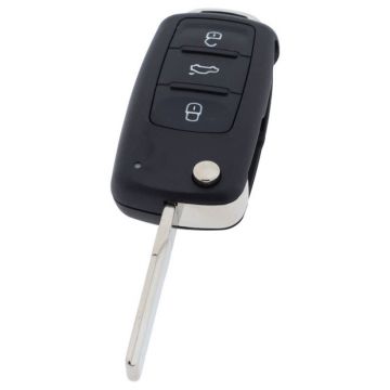 Volkswagen 3-knops klapsleutel met elektronica - ID48 - HU66- 5K0837202BH - 5K0837202DH
