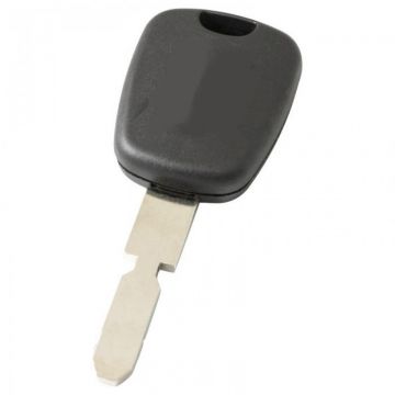 Peugeot contactsleutel met transponder (ID46) - sleutelbaard punt met inkeping midden