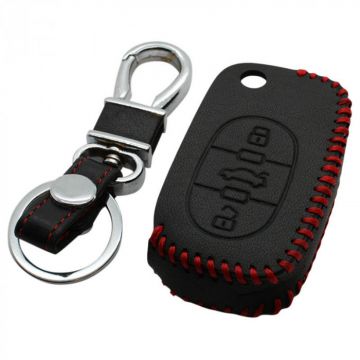 Audi 3-knops klapsleutel sleutelhoes - zwart