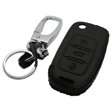 Skoda 3-knops klapsleutel sleutelhoes - zwart (model 3)