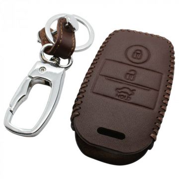 Kia 3-knops smart key sleutelhoes - bruin