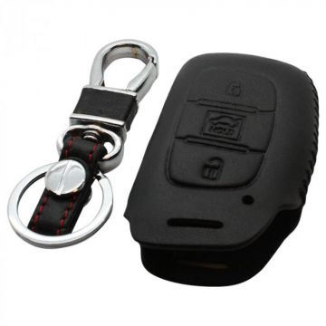 Hyundai 3-knops smart key sleutelhoes - zwart (model 2)