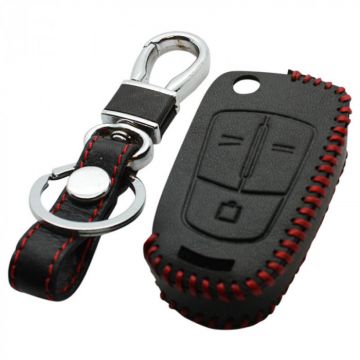Opel 3-knops klapsleutel sleutelhoes - zwart (model 2)