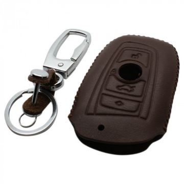BMW 3-knops smart key sleutelhoes - bruin