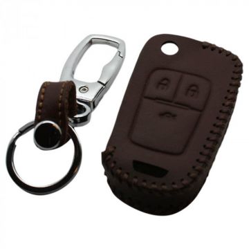 Chevrolet 3-knops klapsleutel sleutelhoes - bruin