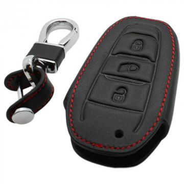 Peugeot 3-knops smart key sleutelhoes - zwart