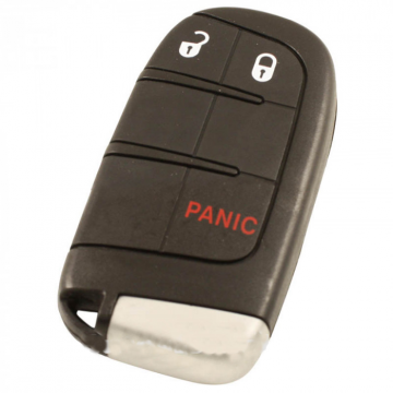 Fiat 2-knops smart key behuizing met paniek knop