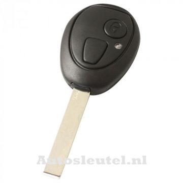 Mini 2-knops sleutelbehuizing - sleutelbaard recht met elektronica 433MHZ - 7935 transponder