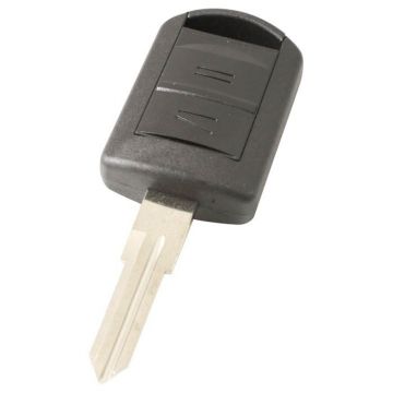 Opel 2-knops sleutelbehuizing -  sleutelbaard punt met inkeping rechts
