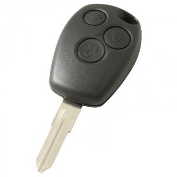 Renault 3-knops sleutelbehuizing - sleutelbaard punt met elektronica 433MHZ - 7946 transponder