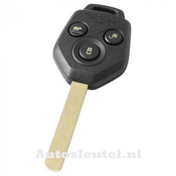 Subaru 3-knops sleutelbehuizing - sleutelbaard recht met elektronica 433Mhz - transponder 4D62