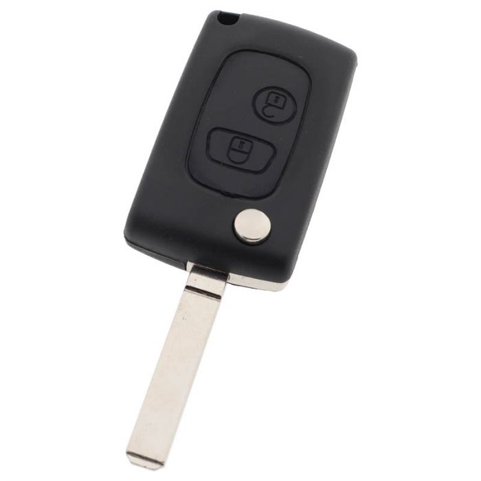 Citroen 2-knops klapsleutel - sleutelbaard recht (ombouwset) main product photo