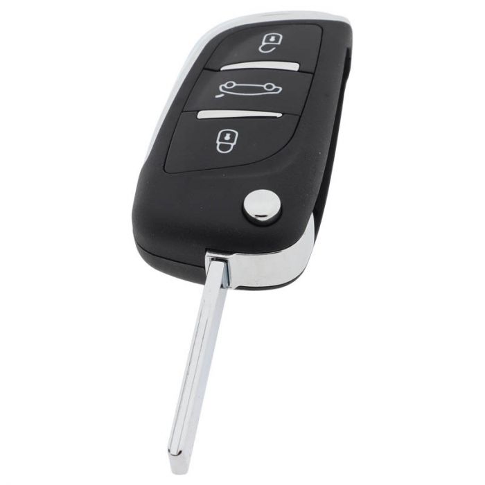 Citroën 3-knops klapsleutel - sleutelbaard recht met inkeping zijkant (ombouwset) main product photo
