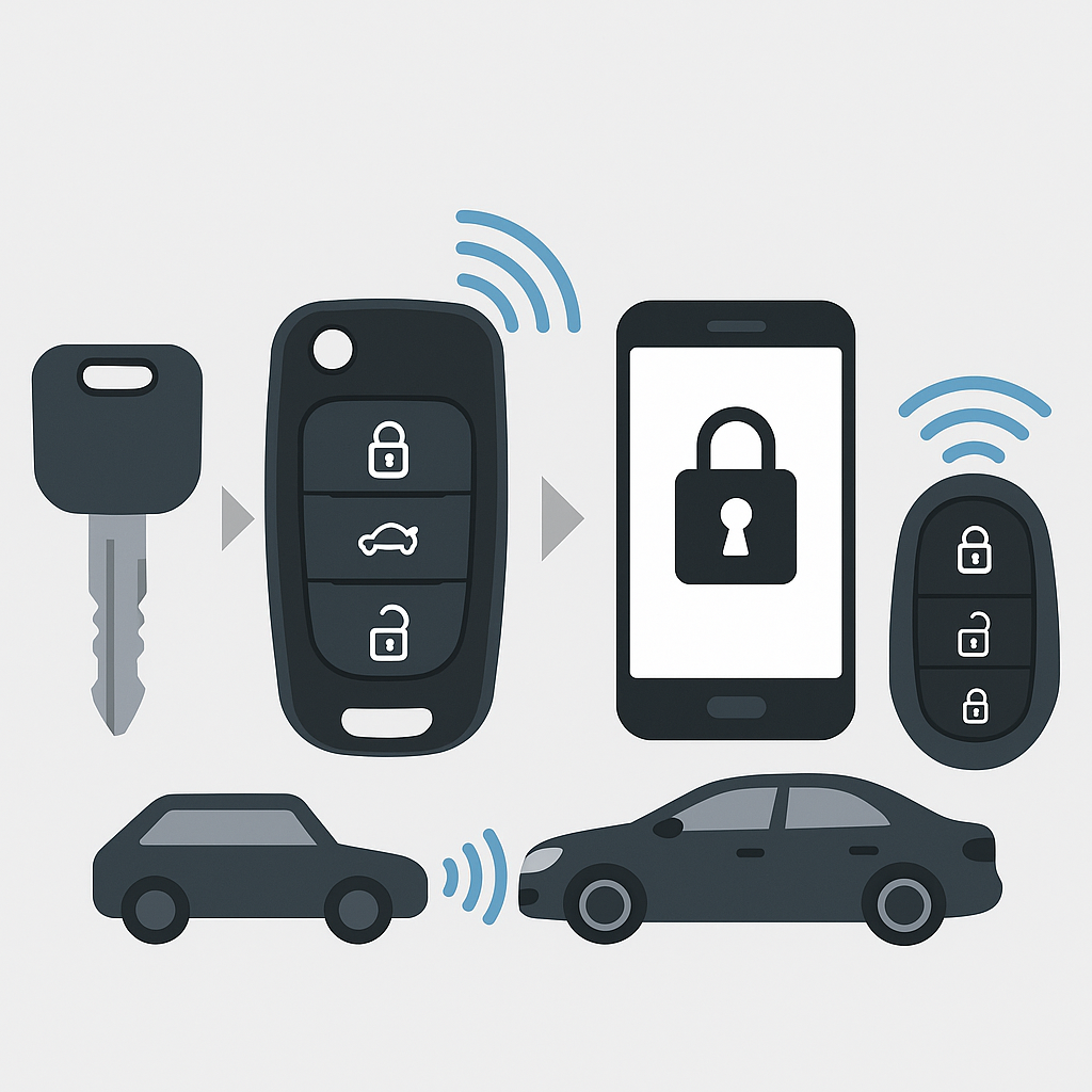 De evolutie van de autosleutel: Van mechanisch tot keyless entry