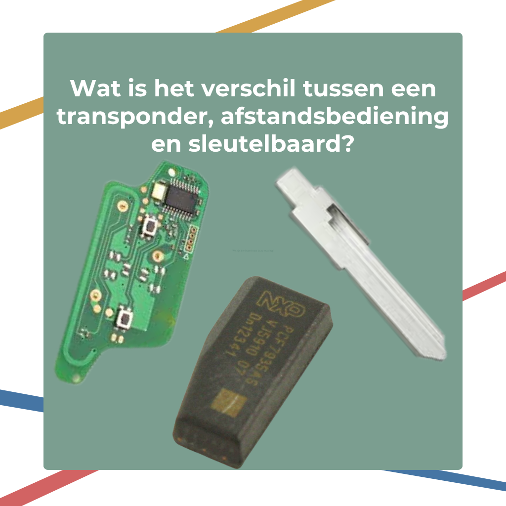 Wat is het verschil tussen een transponder, afstandsbediening en sleutelbaard?