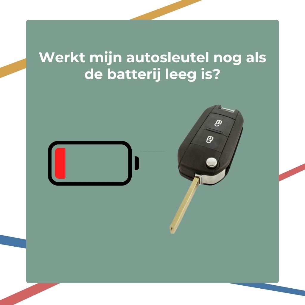 Werkt mijn autosleutel nog als de batterij leeg is?