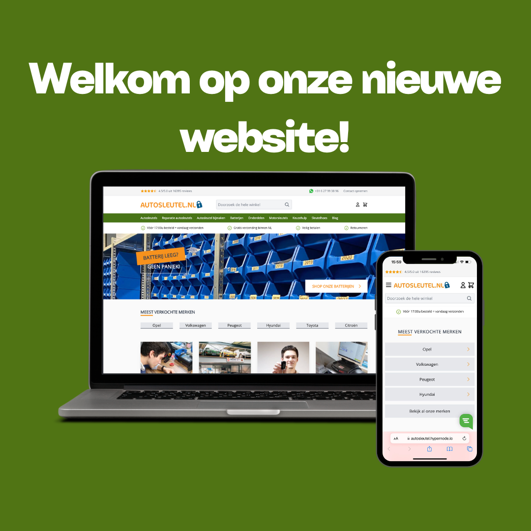 Welkom in de vernieuwde webshop van autosleutel.nl